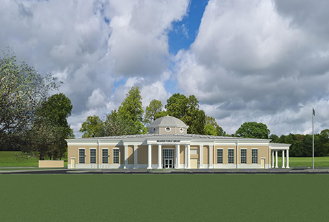 Drawing of planned building