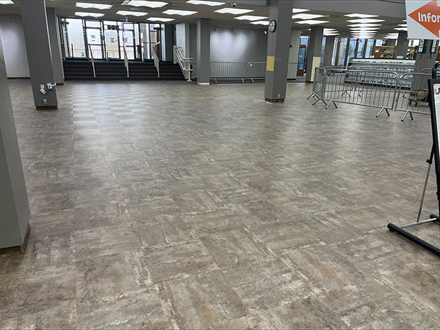 First floor of library with new tiles