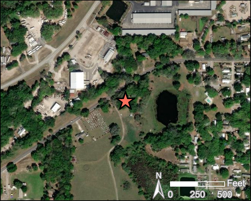 Satellite view of undeveloped location for new building